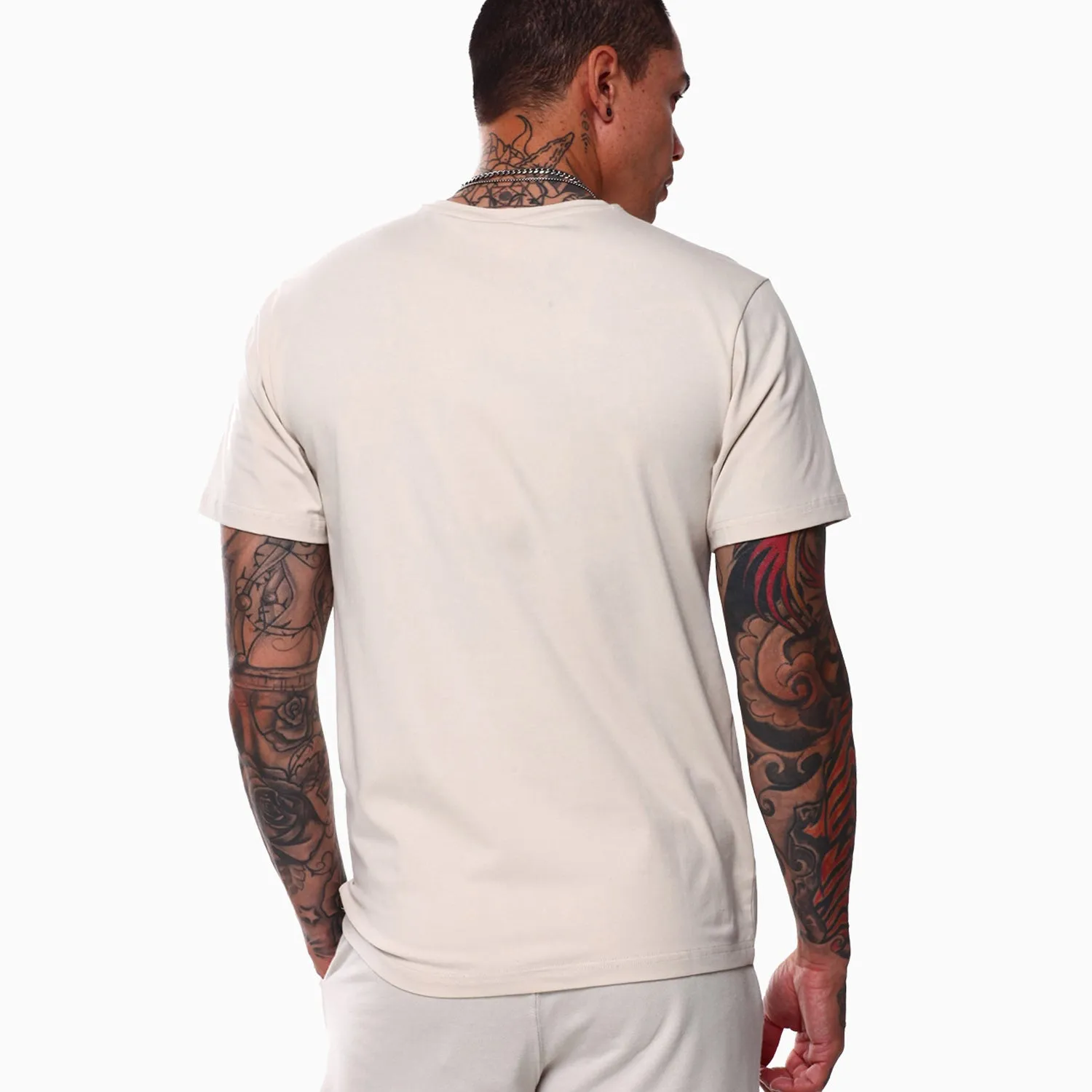 Men's Embroidered Logo T Shirt And Shorts Outfit