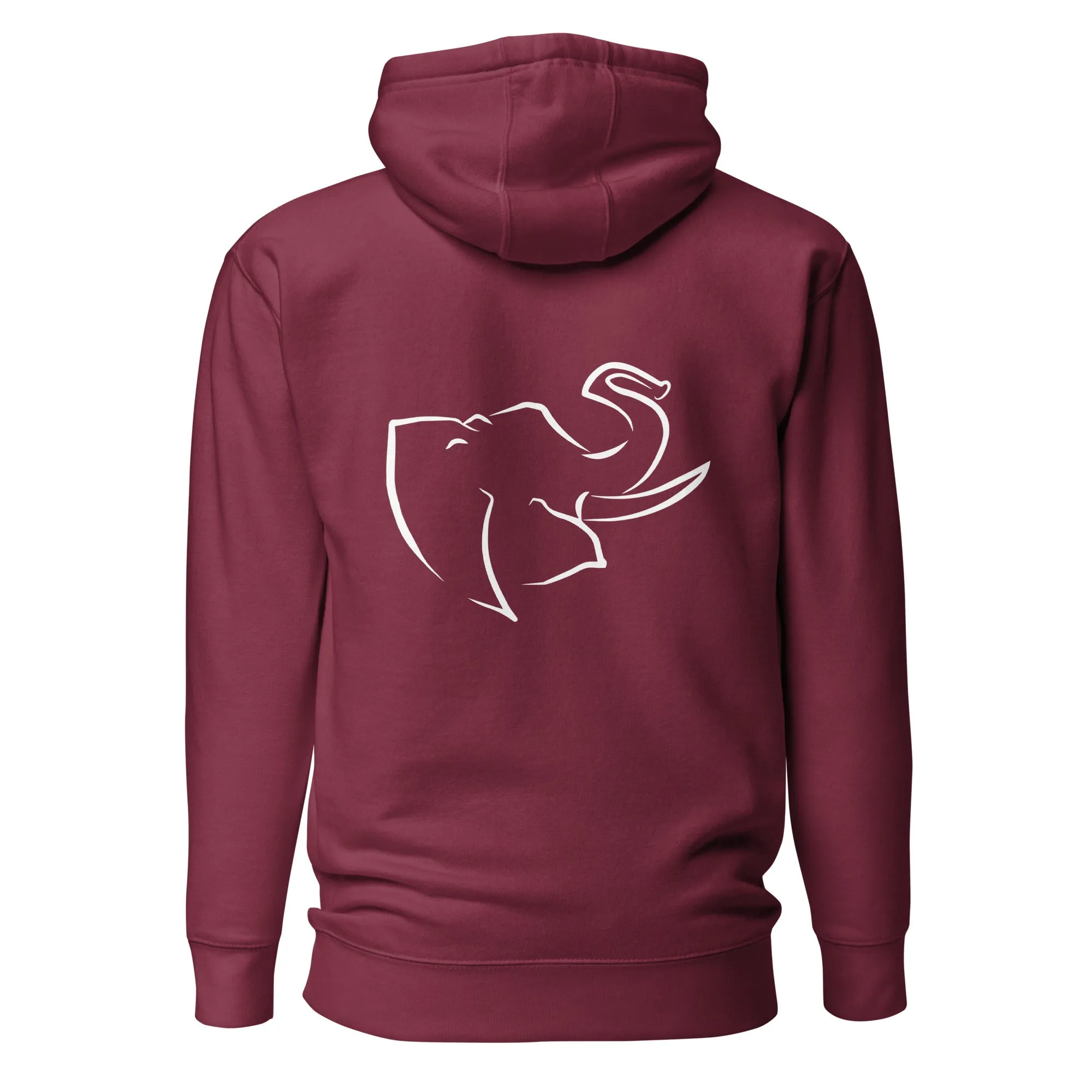 Men's HOODIE 🐘 (Embroidered/BIG logo on back)