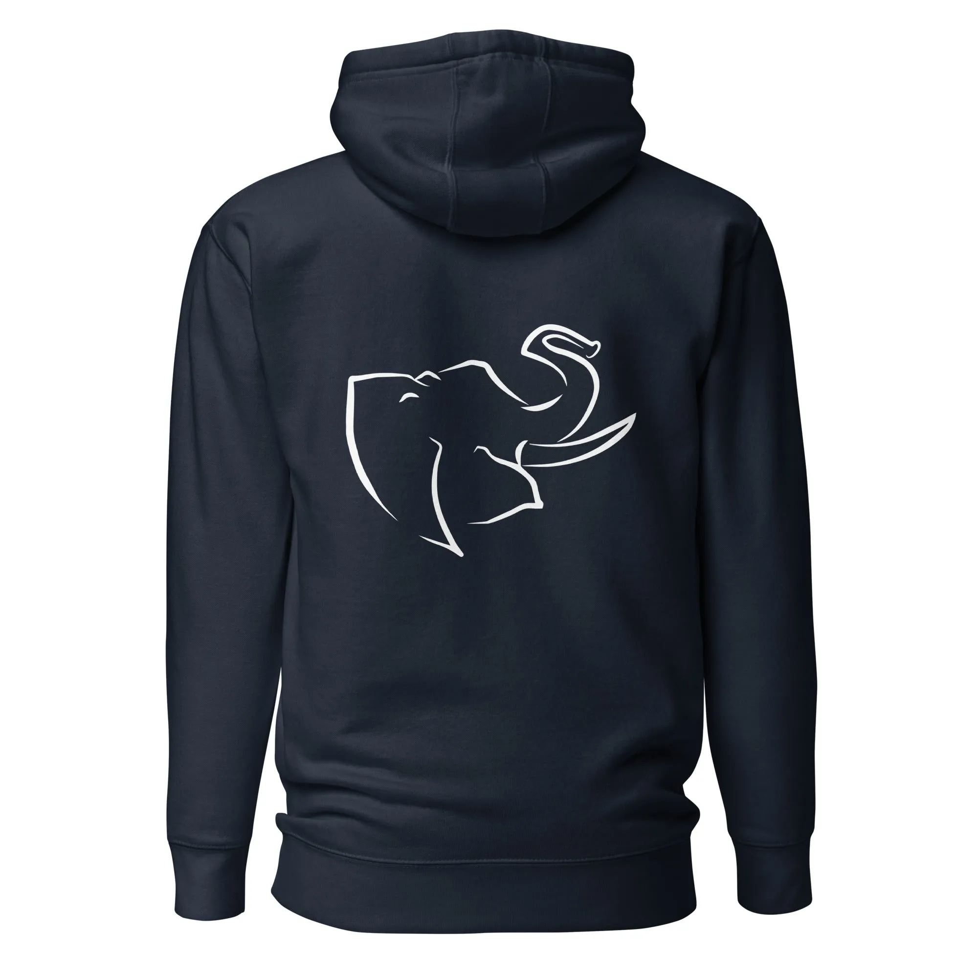 Men's HOODIE 🐘 (Embroidered/BIG logo on back)