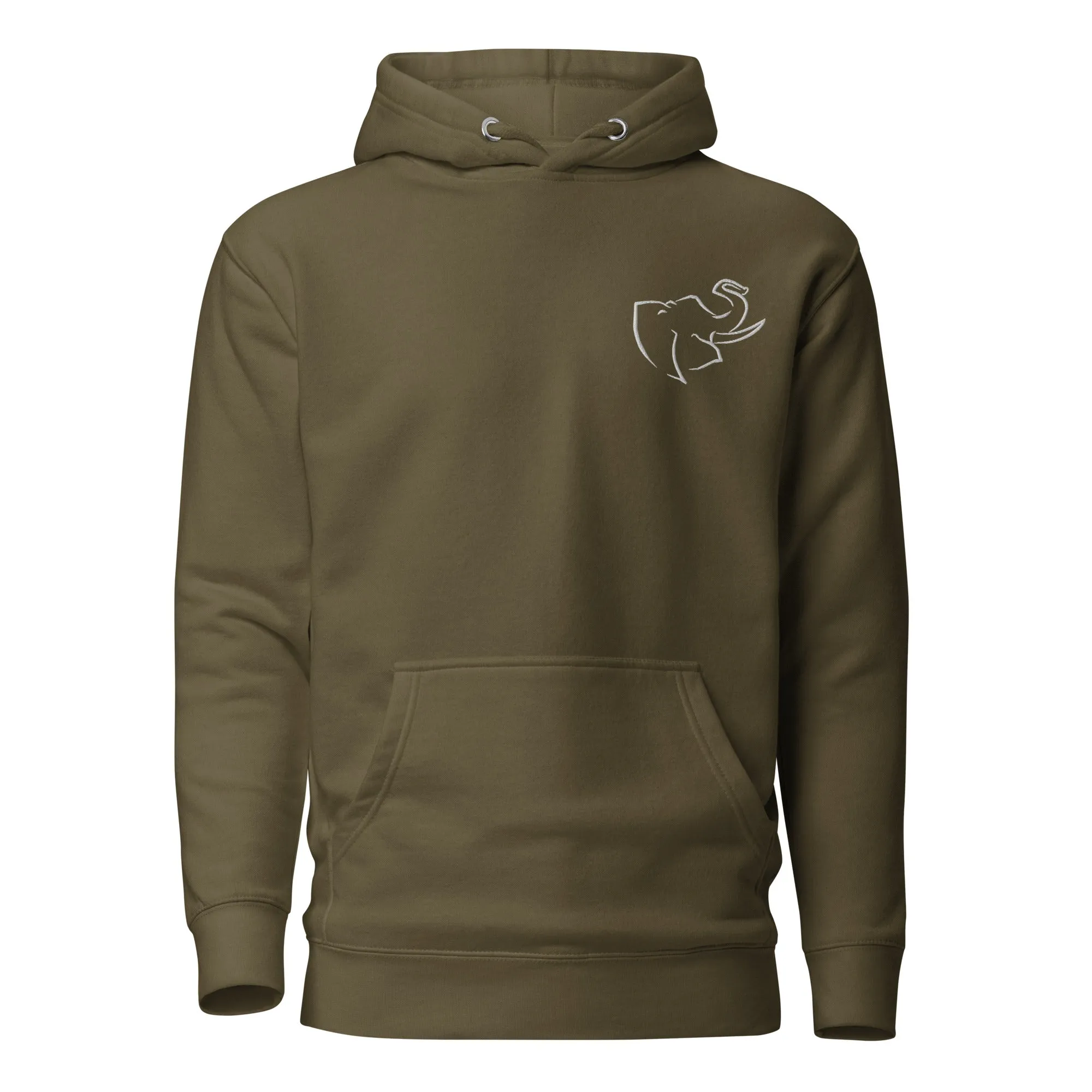 Men's HOODIE 🐘 (Embroidered/BIG logo on back)