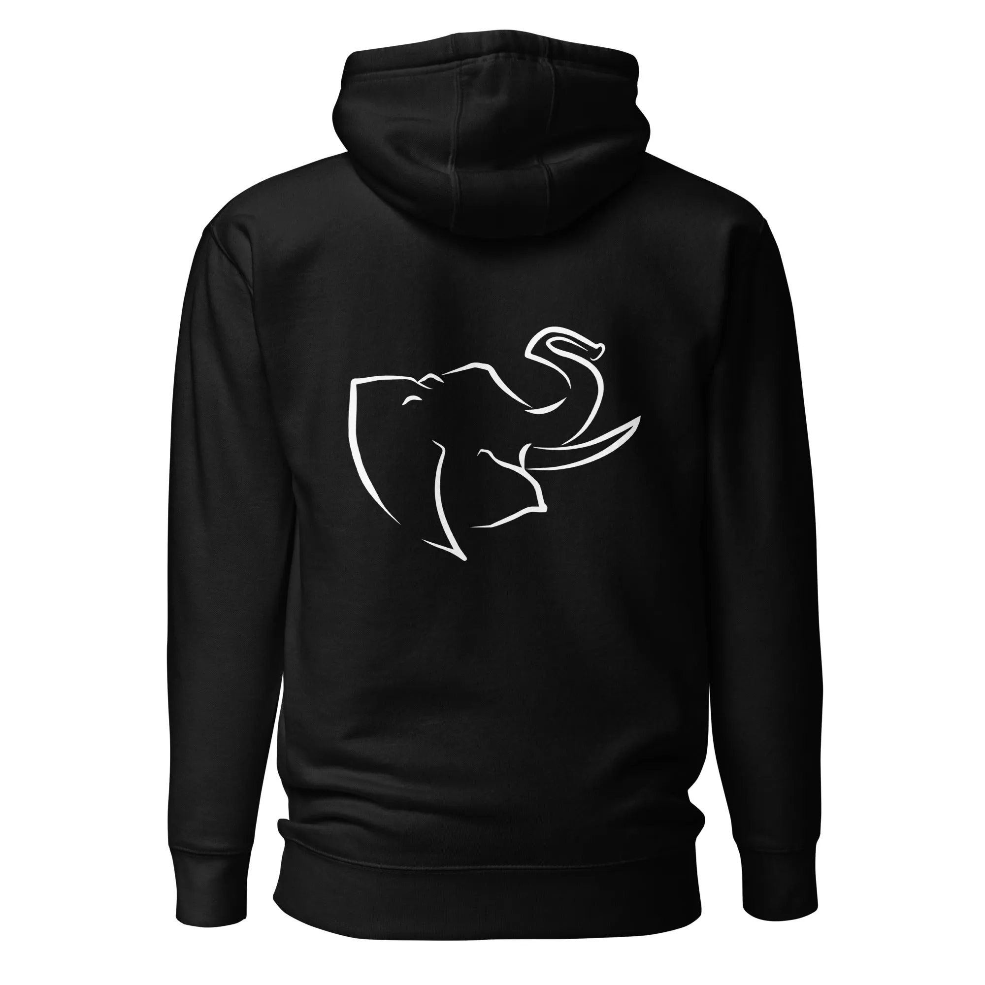 Men's HOODIE 🐘 (Embroidered/BIG logo on back)