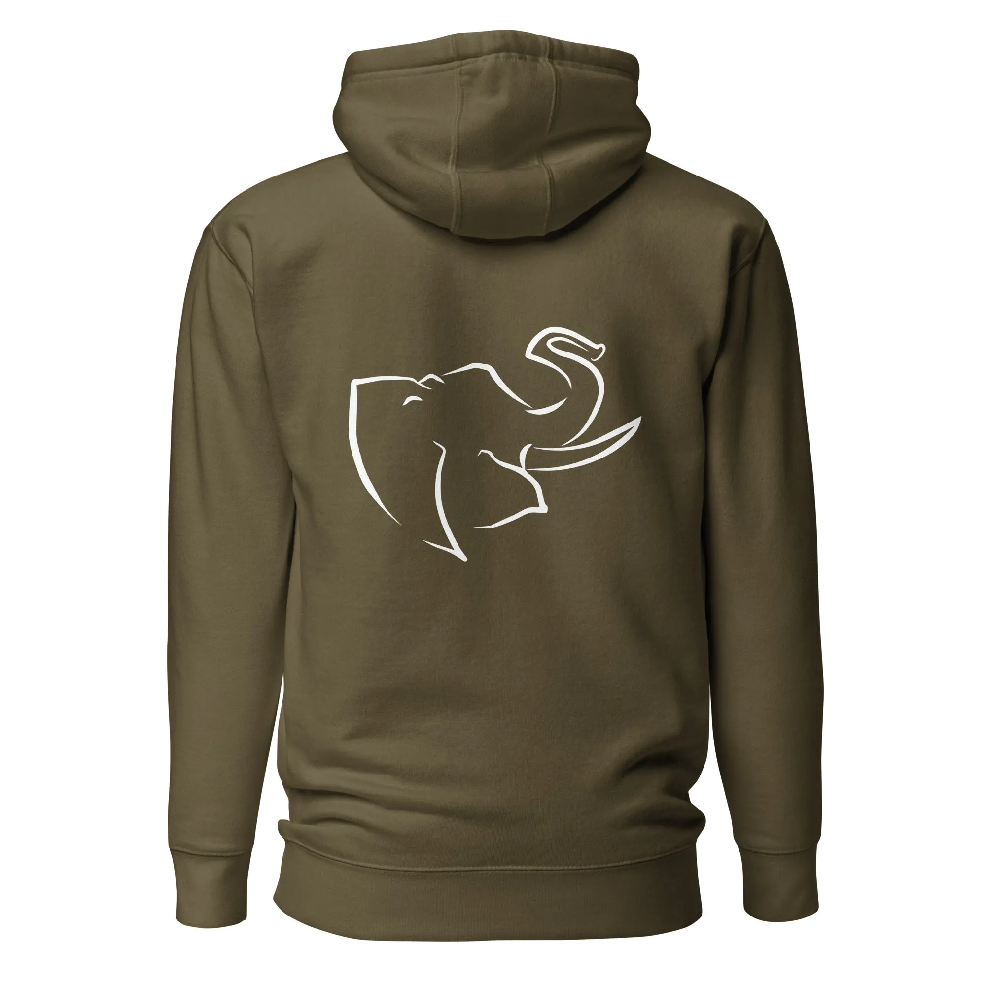 Men's HOODIE 🐘 (Embroidered/BIG logo on back)