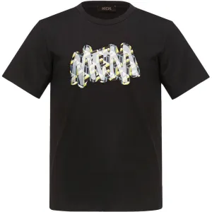 Men's MCM Sommer Cubic Logo Print T-Shirt in Organic Cotton