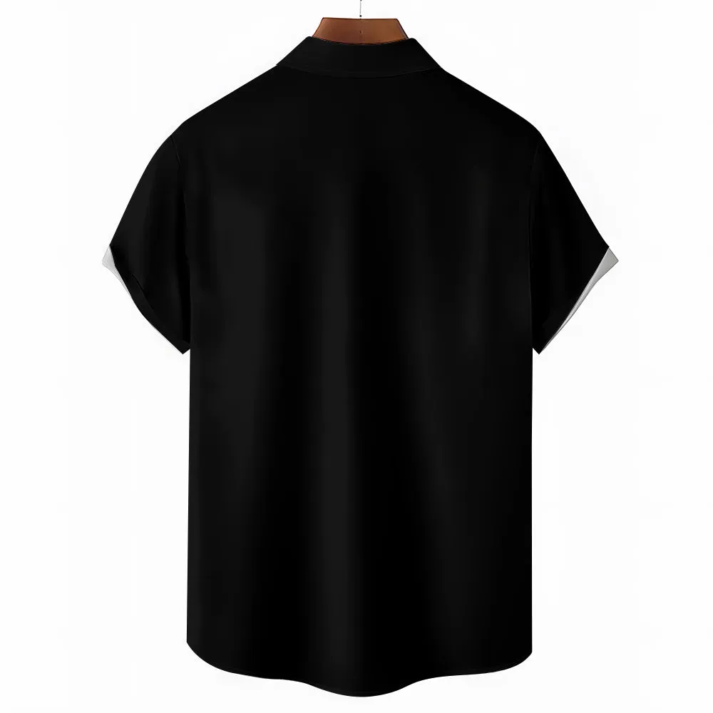 Men's Microphone Casual Short Sleeve Shirt 2312000485