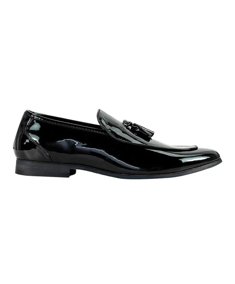 Men's Patent Black Tuxedo Shoes - WALTER - Black