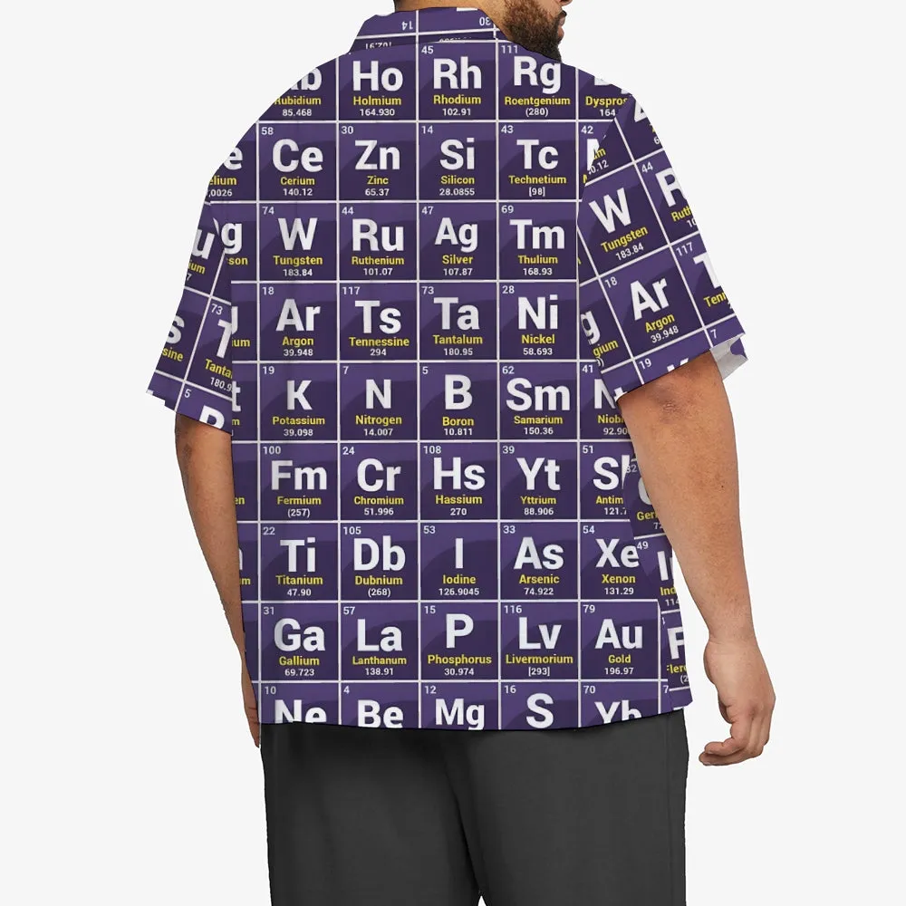 Men's Periodic Table Of Elements Casual Short Sleeve Shirt 2312000248