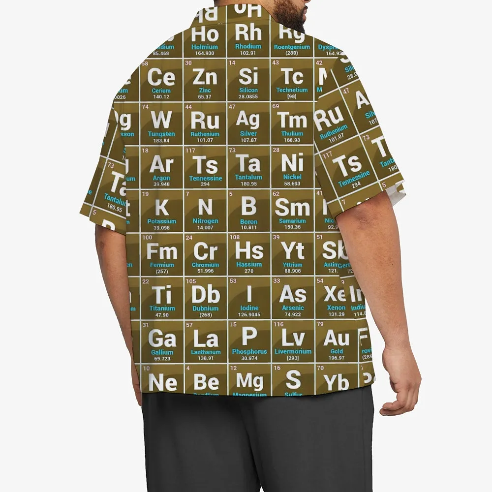 Men's Periodic Table Of Elements Casual Short Sleeve Shirt 2312000248