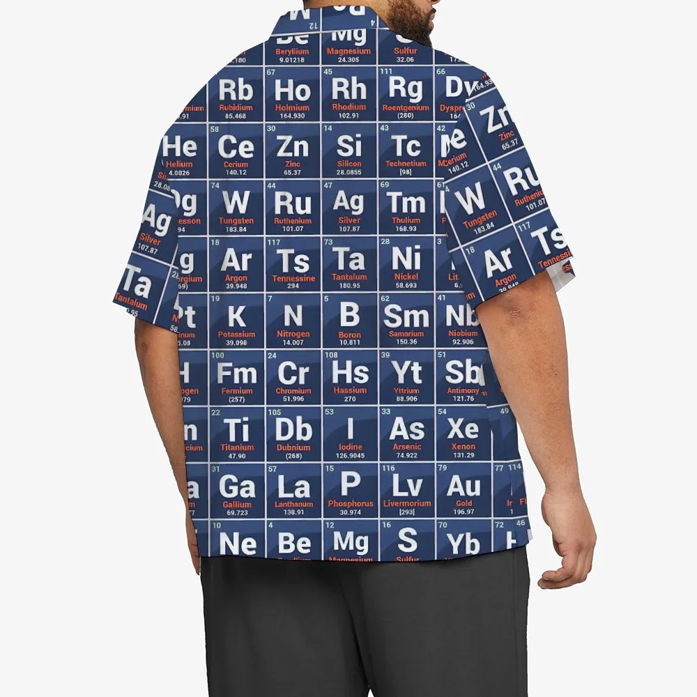Men's Periodic Table Of Elements Casual Short Sleeve Shirt 2312000248