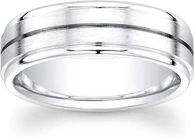 Men's Satin Finish Wedding Band-7mm