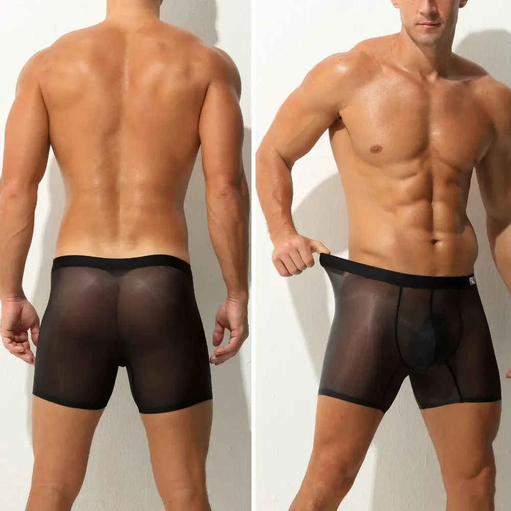 Men's Ultra Thin Ice Silk Underpants  (4-Pack) -JEWYEE AY 829