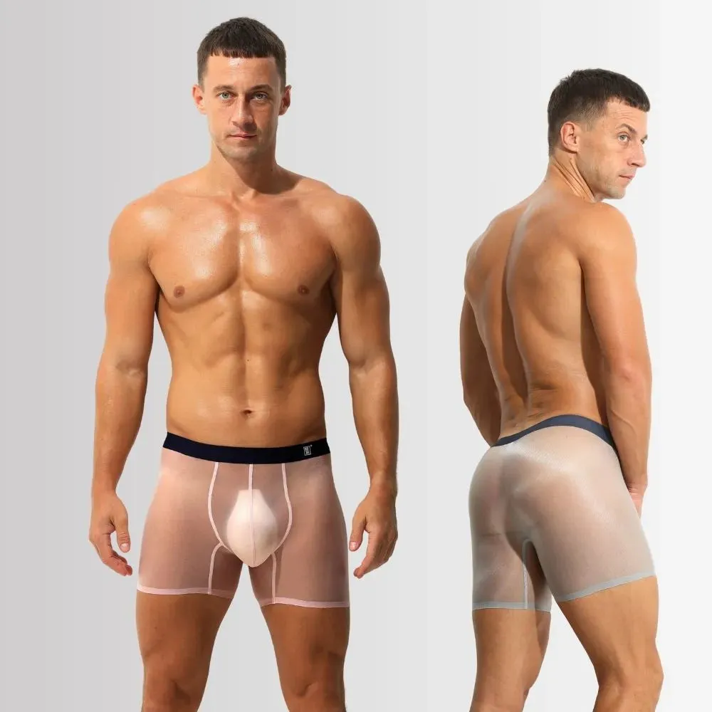 Men's Ultra Thin Ice Silk Underpants  (4-Pack) -JEWYEE AY 829