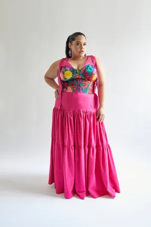 Mexirosa Embroidered Dress