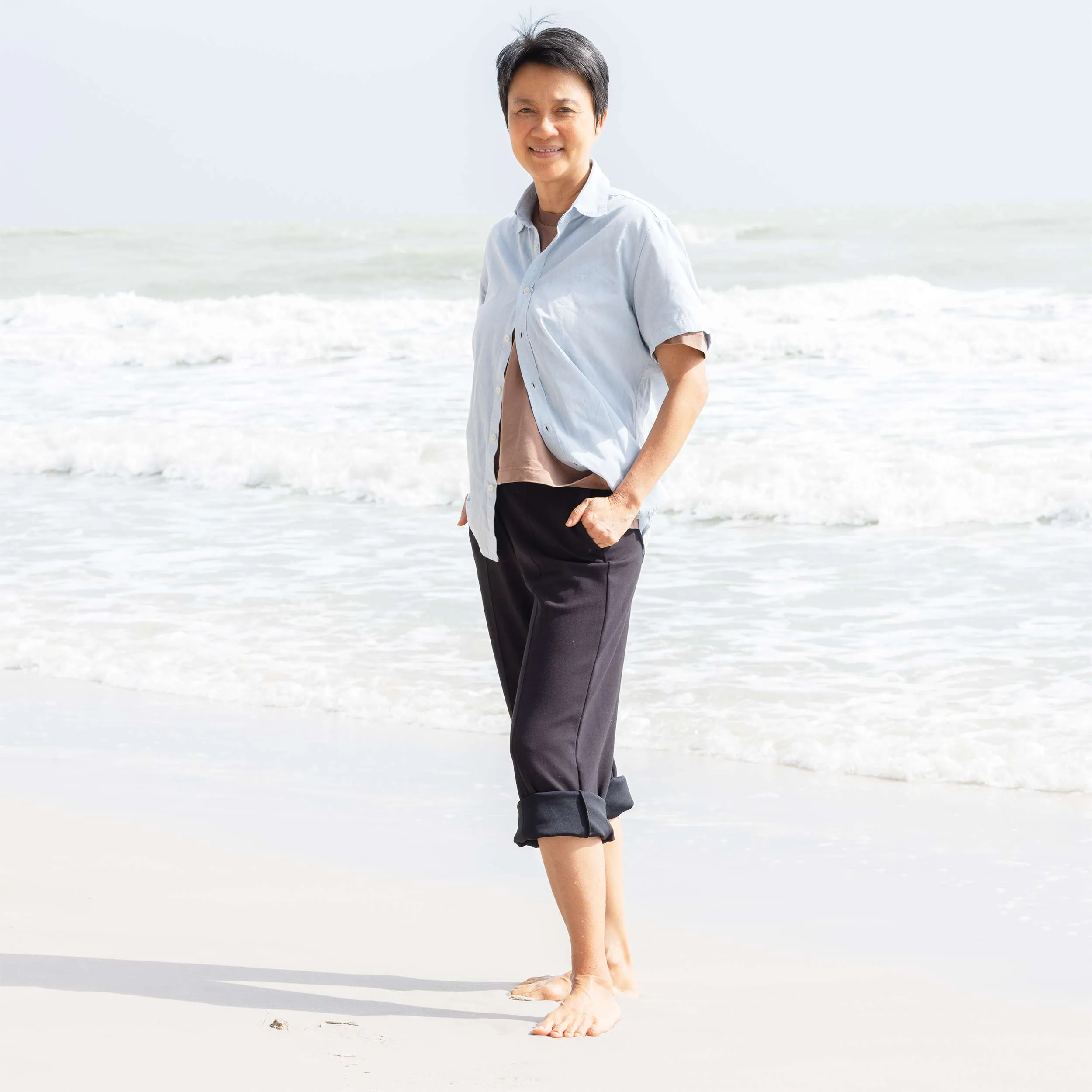 MILL BAY 100% Organic Cotton Short-Sleeve Shirt (Nut Buttons, OC Thread, Latex-free, Elastic-free, Plastic-free) (100% Biodegradable)