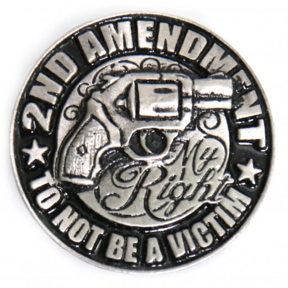 Milwaukee Leather MLP9259 2nd Amendment Not A Victim Pin For Jackets, Vest, Hats and Clothing