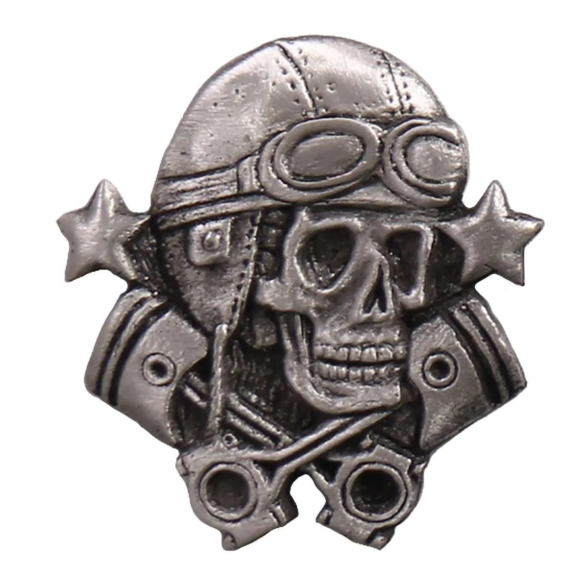 Milwaukee Leather MLP9278 Aviator Skull Pin For Jackets, Vest, Hats and Clothing