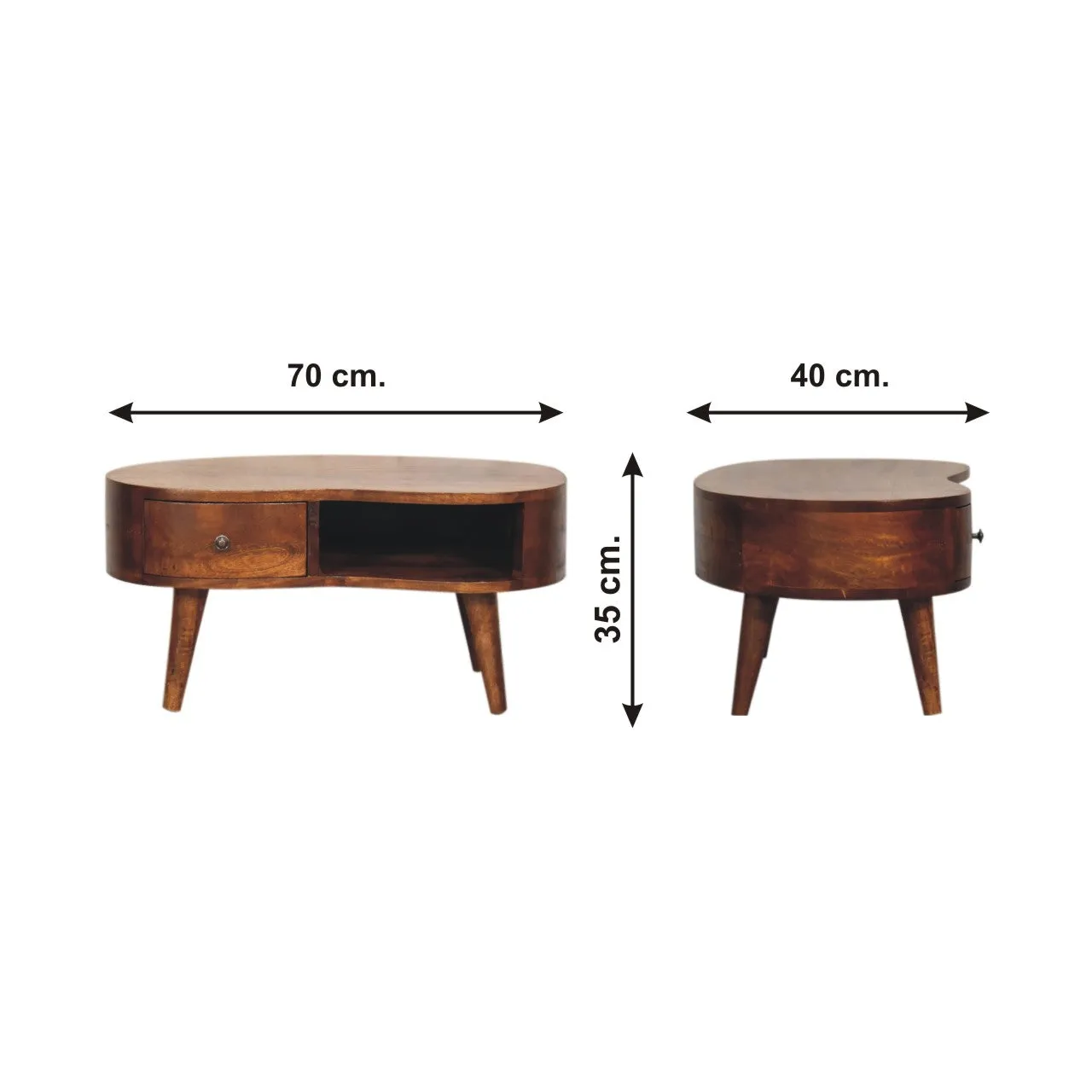 Mini Brooklyn Solid Wood Coffee Table