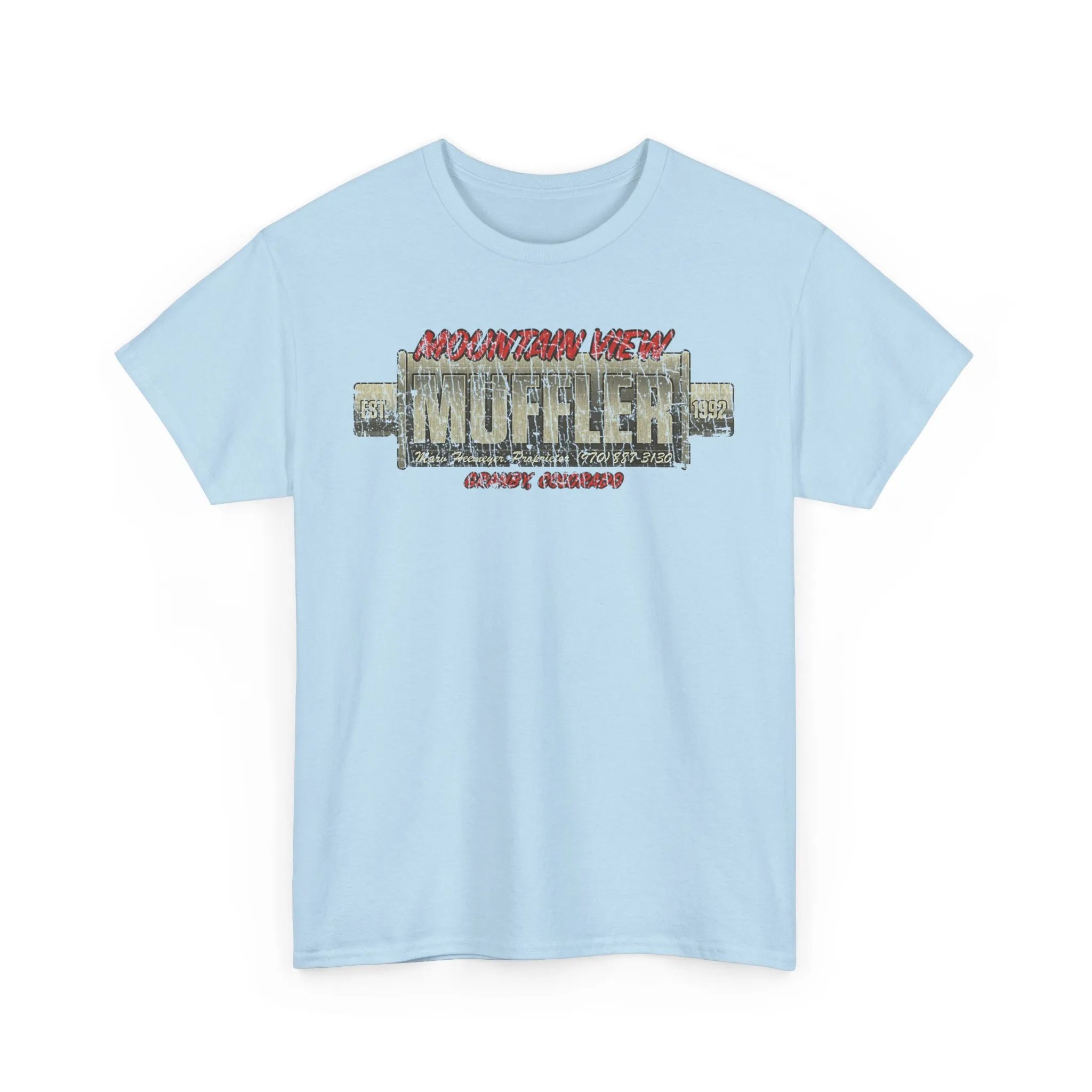 Mountain View Muffler Est 1992 Colorado T-shirt