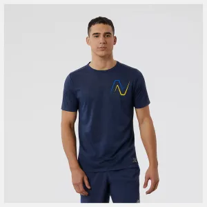 New Balance Mens Graphic Impact Run Short Sleeve Tee