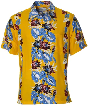 Night-Blooming Retro Rayon Aloha Men's Shirt