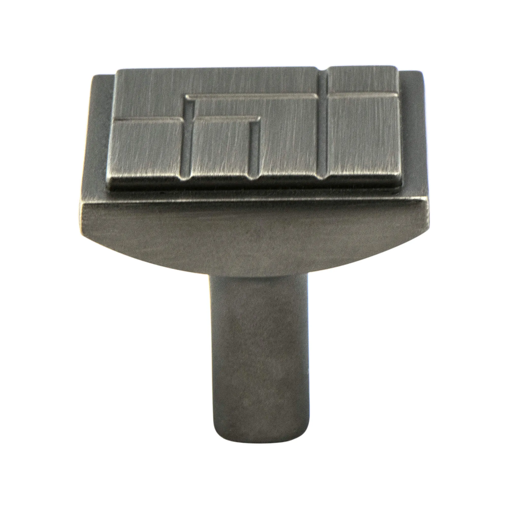 Oak Park Vintage Nickel Knob - This knob has a tooth on the bottom.