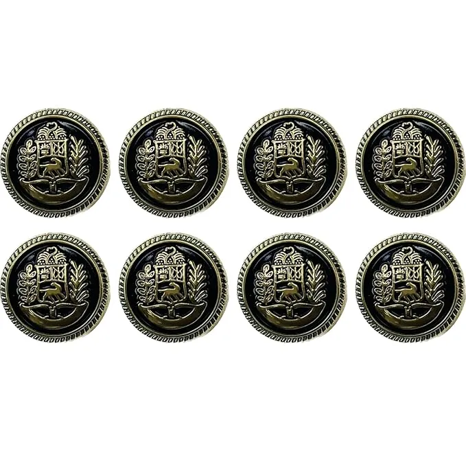 Oceanic Elegance Metal Buttons