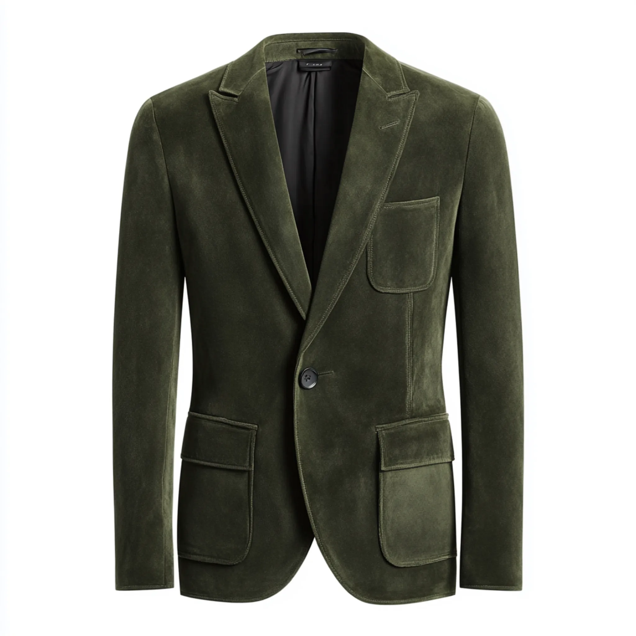 OLIVE VENTURE DEERSKIN FLEECE BLAZER