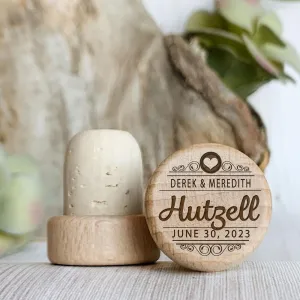 Personalized Wine Stopper Custom Heart Wedding Favors