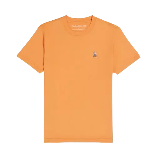 Psycho Bunny Mens Classic Crew Neck Tee Tangerine B6U014A2PC-821