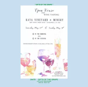 "Gifts of The Grape" Wine Party Invitation
