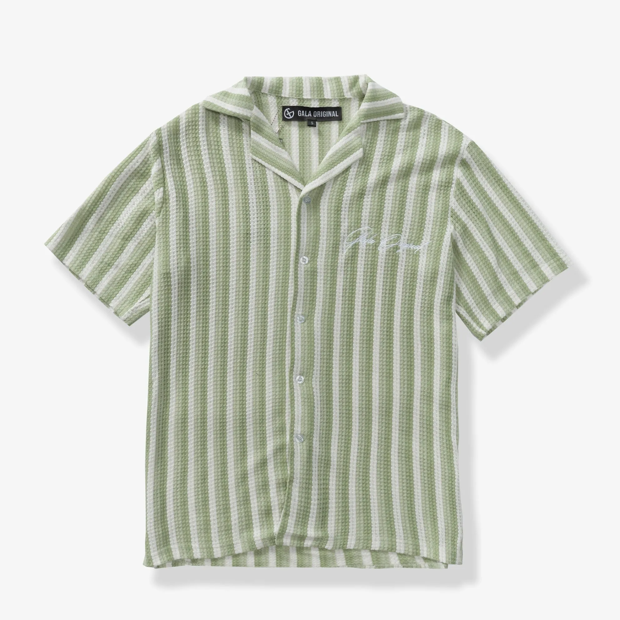 "Sierra" Button-Up (lime stripe)