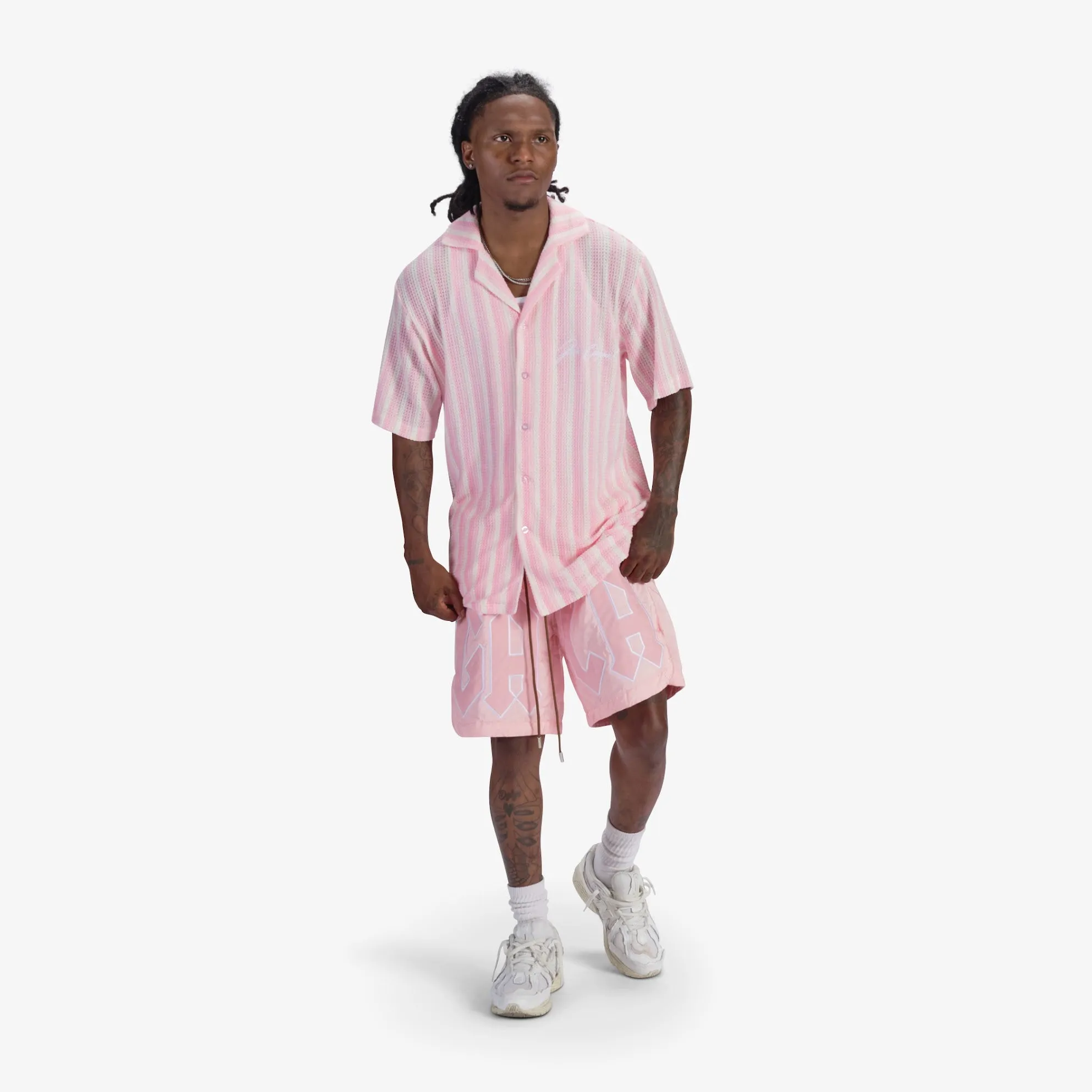 "Sierra" Button-Up (pink stripe)