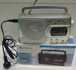 RADIO PORTABLE AM / FM - AC / DC - NEW