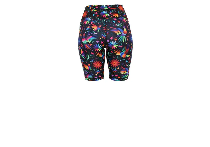 Rainbow Rainforest Long Shorts with pockets