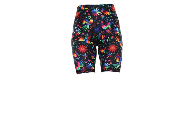 Rainbow Rainforest Long Shorts with pockets