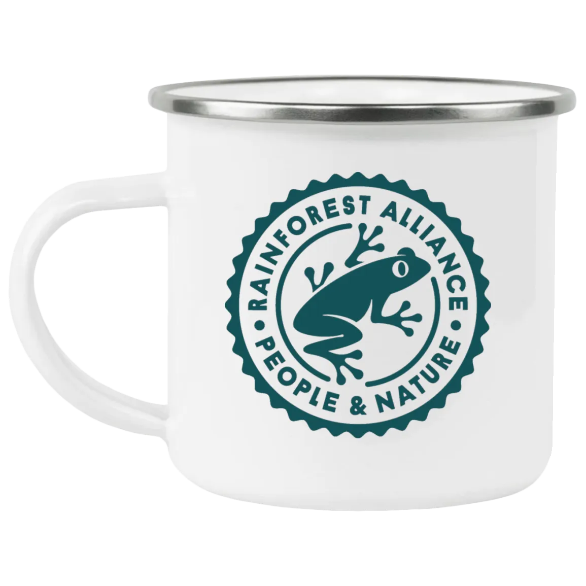 Rainforest Alliance Fundraiser Enamel Camping Mug