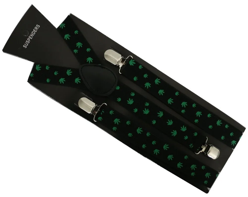 Rasta Hemp Leaf Suspenders