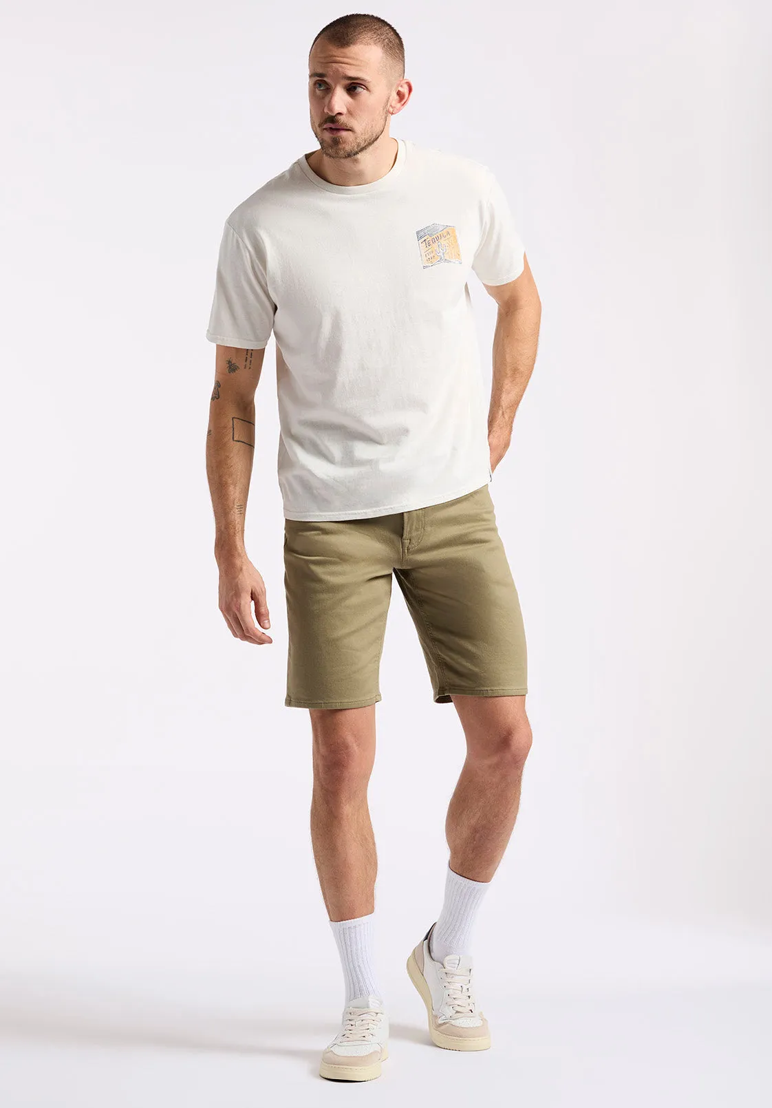 Relaxed Straight Dean Men's Freedom Flex Shorts, Olive - BM26067