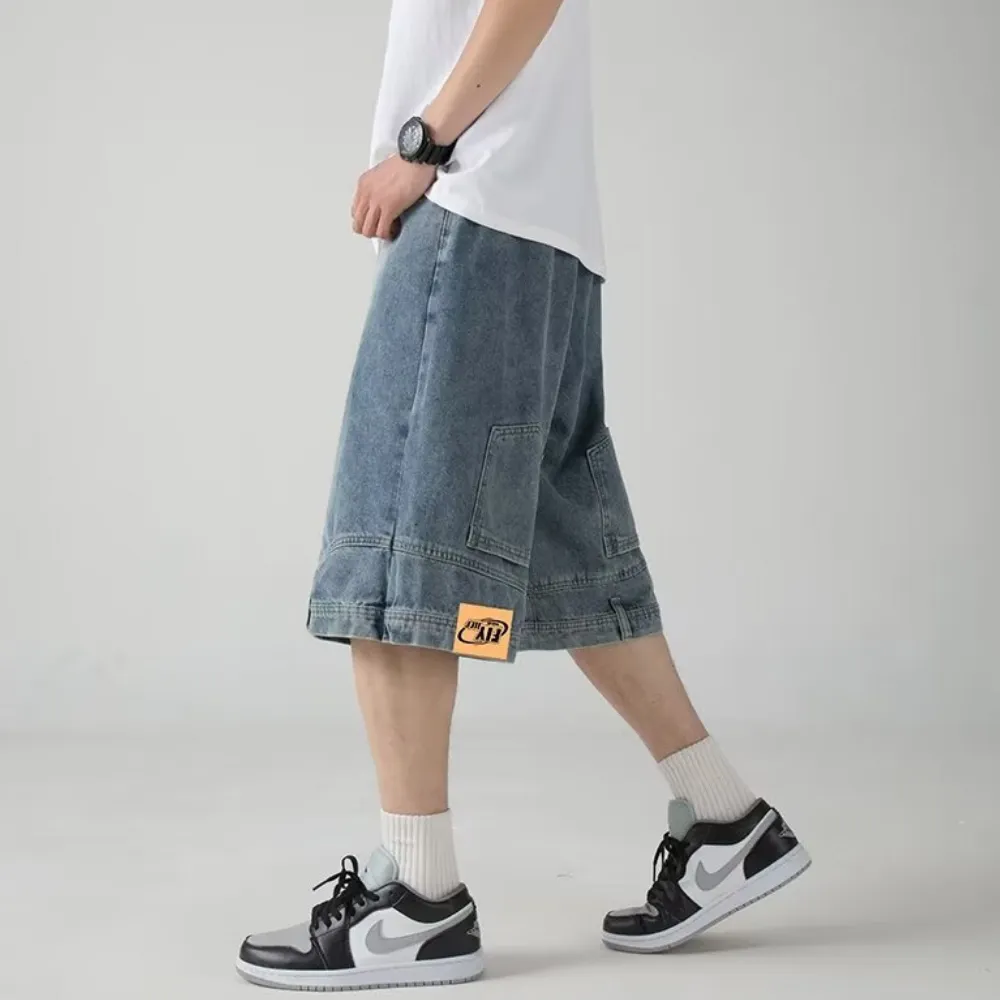 Retro Inverted  Denim Shorts