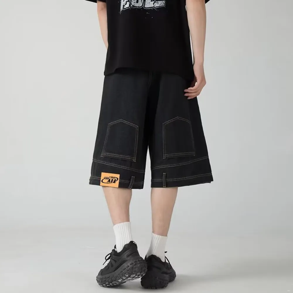 Retro Inverted  Denim Shorts