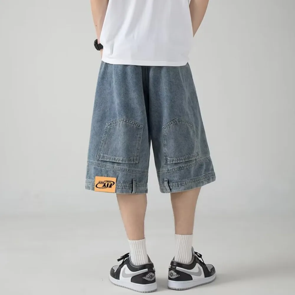 Retro Inverted  Denim Shorts