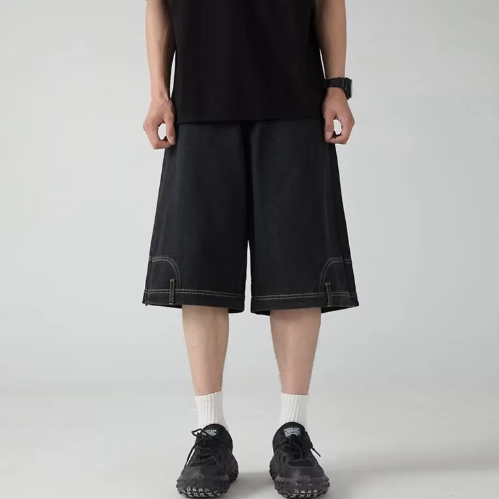 Retro Inverted  Denim Shorts