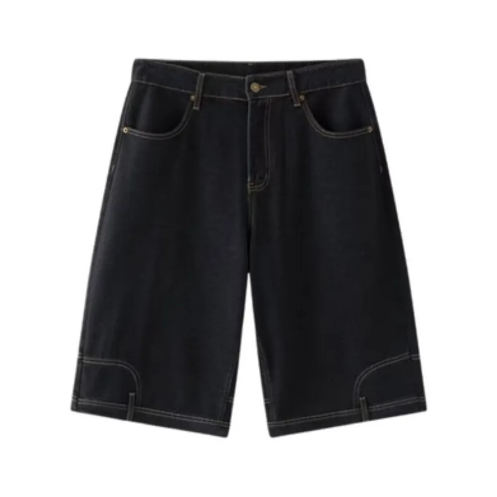 Retro Inverted  Denim Shorts
