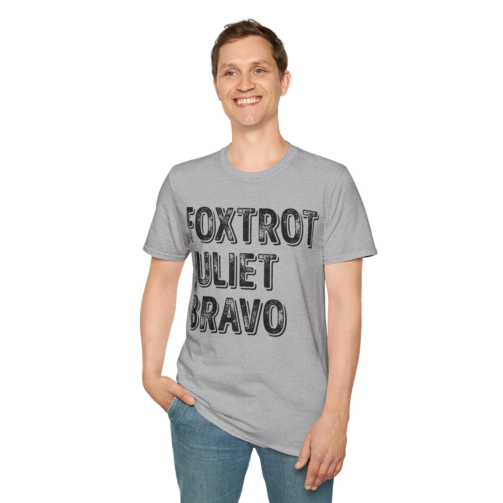 Retro Vintage Foxtrot Juliet Bravo T-Shirt For Men Women