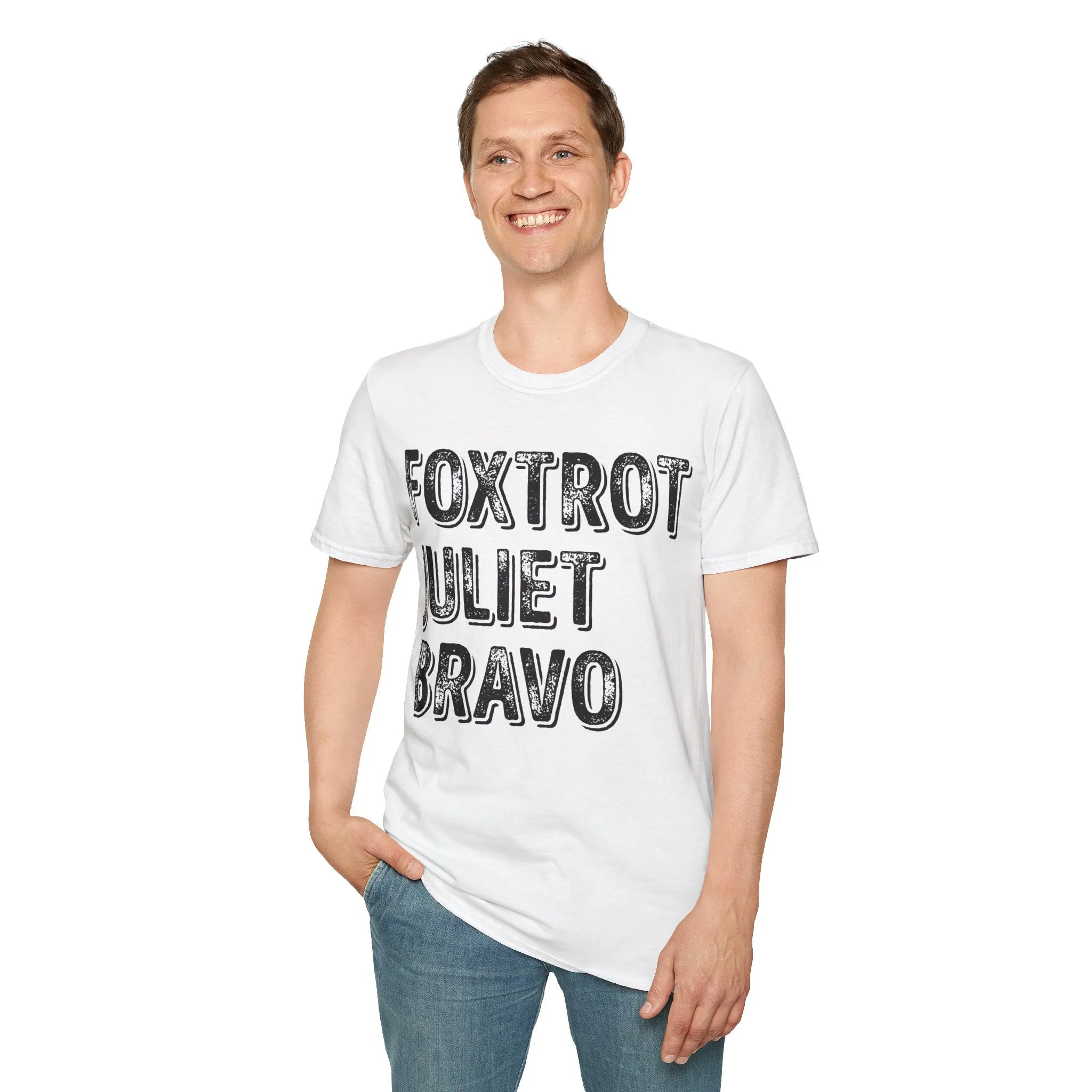 Retro Vintage Foxtrot Juliet Bravo T-Shirt For Men Women