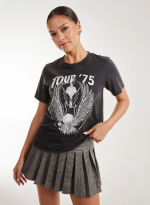 Rock Band Acid Wash Tee