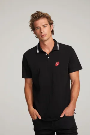 Rolling Stones Embroidered Logo Mens Polo Tee