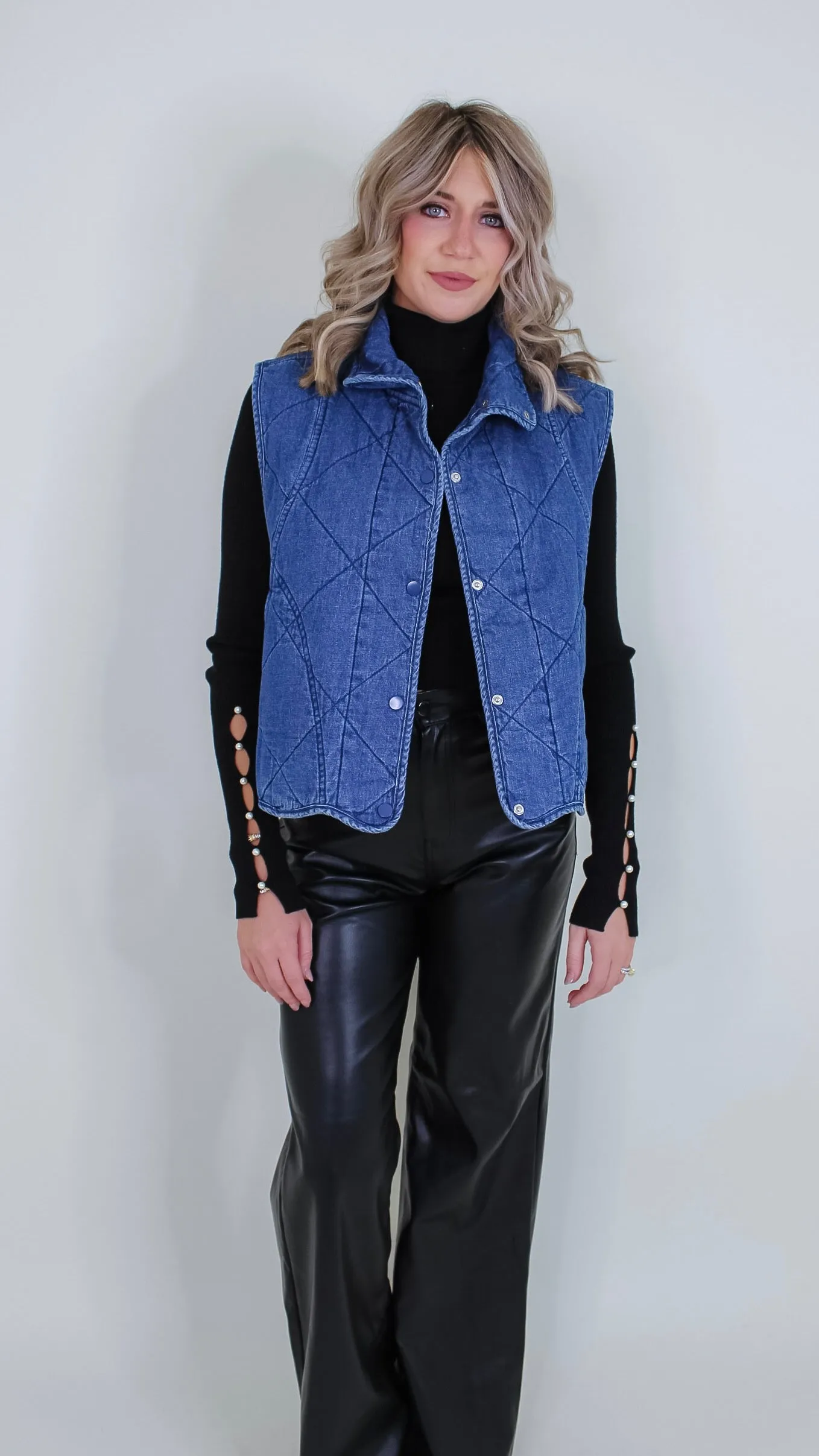 See You Later Denim Vest