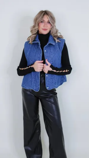 See You Later Denim Vest