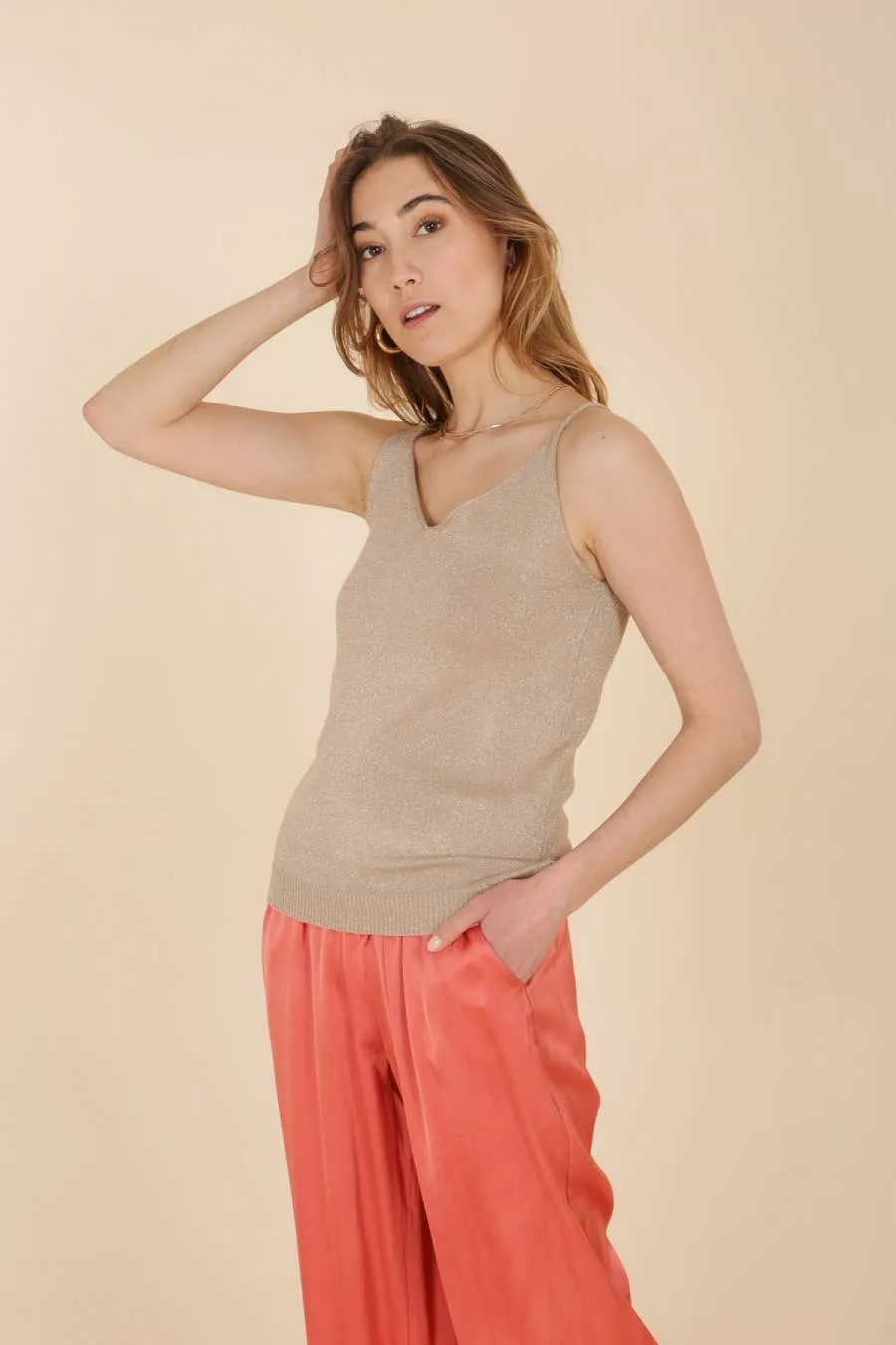 Shiny Lurex Tank Top