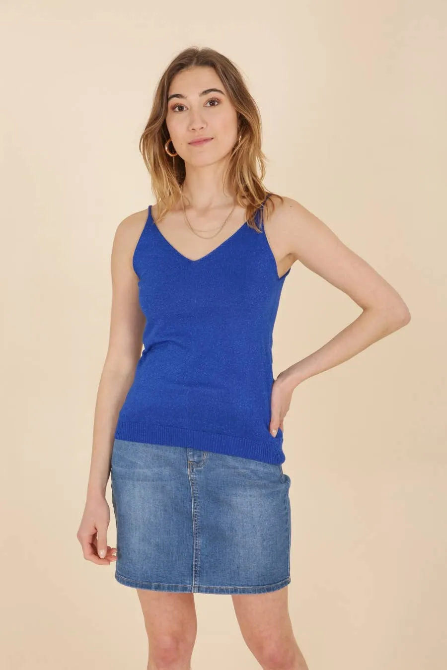 Shiny Lurex Tank Top